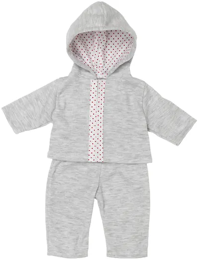 Set de îmbrăcăminte pentru păpuși Micki Pippi Skrallan - Gri, 36 cm