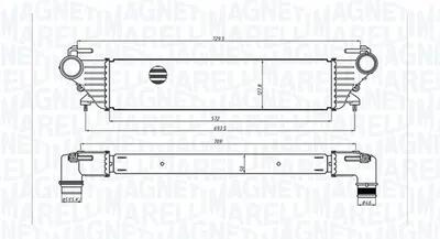 Intercooler potrivit FIAT 500L, TIPO 0.9-1.6D 09.12