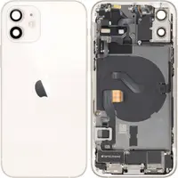 Capac Baterie Apple iPhone 12, Cu Carcasa Mijloc, Full Parts, Alb, Swap