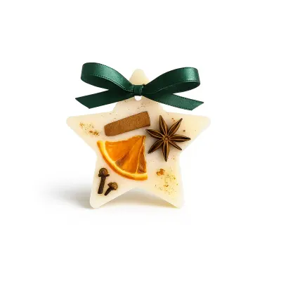 Odorizant dulap din ceară de soia în formă de stea – decor de brad - Christmas tree – Brad & Eucalipt