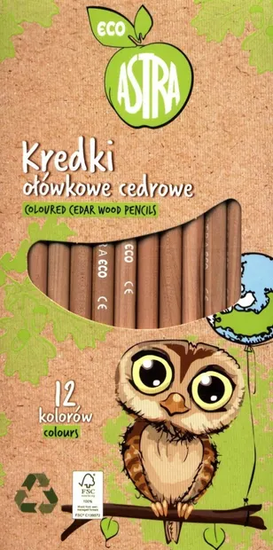 Creioane de culoare Astra Eco - 12 culori