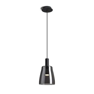 BELLINI M LED Corp de iluminat suspendat negru smoke-colored sticla 230V LED 5W 30° 3000K