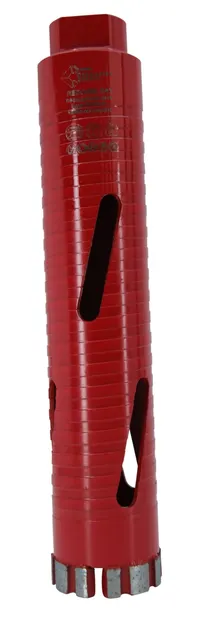 Carota diamantata Super PREMIUM ø41mm x 180mm x M16 pentru gaurire Beton armat, Zidarie, Granit - DXQZ.REDCORE.41