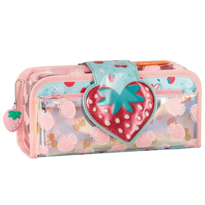 Penar tip etui, 1 fermoar, Fun Time 2 in 1, Strawberry Love, Tiger Family