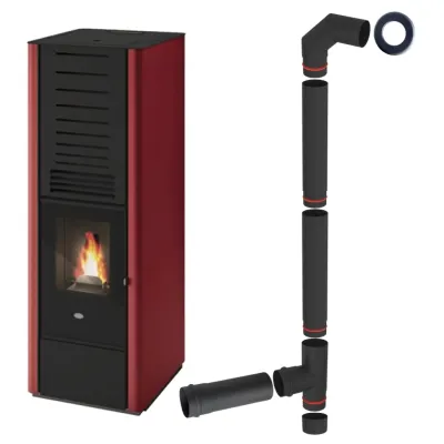 SOBA PELETI KAREN 2.5-9.5 KW - BLOOD + piese racordare
