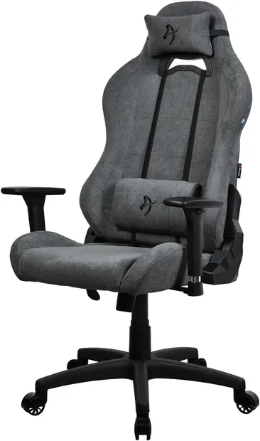 Scaun de gaming Arozzi - Torretta Soft Fabric V2, cenusa