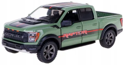 Mașinuță metalică Kinsmart Livery Edition - 2022 Ford F-150 Raptor, 1:46, verde