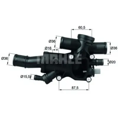 Termostat, lichid racire MAHLE ORIGINAL TH 44 83