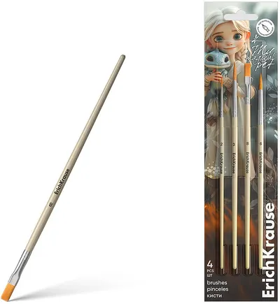 Set de pensule de pictură Erich Krause Magic Pet - 4 buc