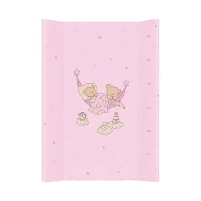 Saltea de infasat cu intaritura 70x50 cm ursuletii somnorosi roz