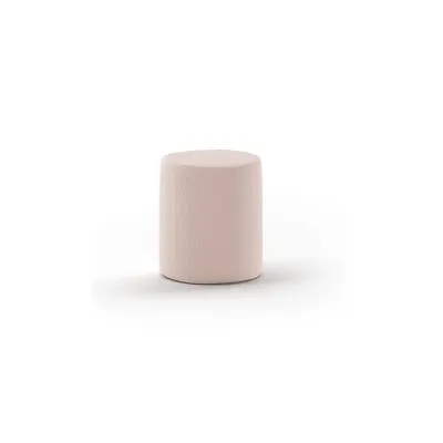 Puf de copii roz deschis cu tapițerie din stofă bouclé MOON – Vipack