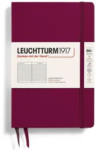 Caiet Leuchtturm1917 Paperback - B6+, roșu, liniat, copertă rigidă