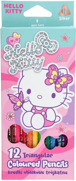Creioane colorate Cool Pack Hello Kitty - Pastel, 12 culori