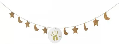 Ghirlanda aurie cu amprenta si vopsele Baby Art