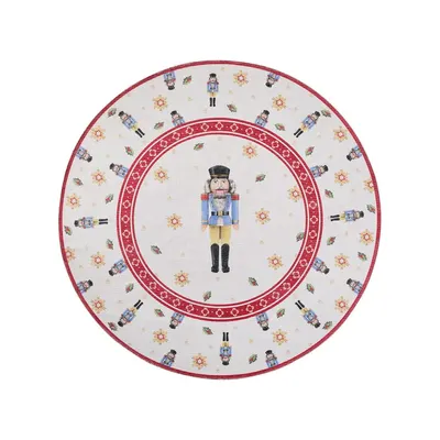 Covor roșu rotund ø 160 cm cu model de Crăciun Toy's Delight Nutcracker – Villeroy&Boch