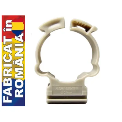 Clema Fixare Teava Tip Omega 25mm – Gri