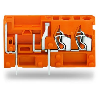 Stackable 2-conductor PCB terminal block; with fuse mounting; 2.5 mm²; Pin spacing 5.08 mm; 1-pole; CAGE CLAMP®; 2,50 mm²; orange