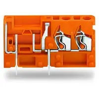 Stackable 2-conductor PCB terminal block; with fuse mounting; 2.5 mm²; Pin spacing 5.08 mm; 1-pole; CAGE CLAMP®; 2,50 mm²; orange