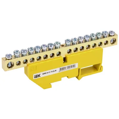 Neutral bus bar with DIN-Izolator SHNI-8x12-16-D-ZH