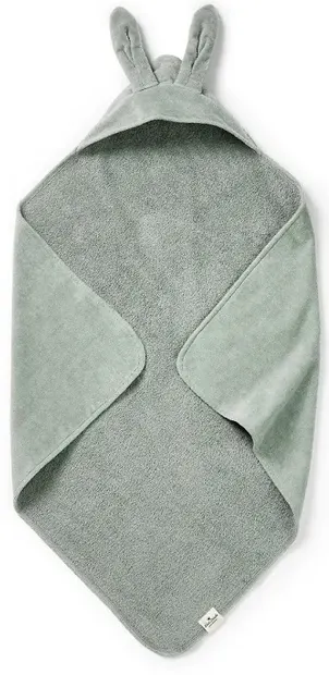 Prosop pentru bebeluși cu glugă Elodie - Mineral Green, 80 x 80 cm