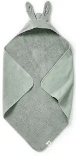 Prosop pentru bebeluși cu glugă Elodie - Mineral Green, 80 x 80 cm