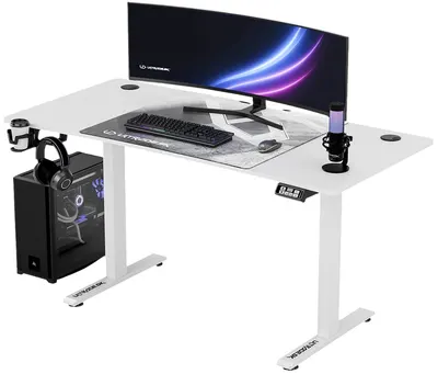Birou gaming Ultradesk - Level V2, alb