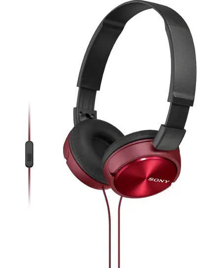 Căști cu microfon Sony - MDR-ZX310AP, rosii
