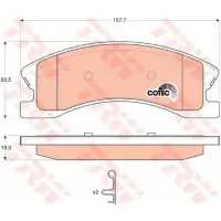 Set placute frana, frana disc TRW GDB4133