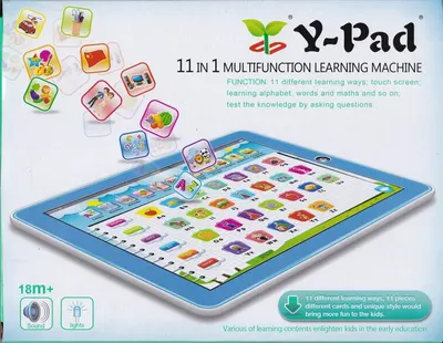 Tabletă Multifuncțională Y-Pad 11 in 1 în Limba Engleză - albastru/ roz