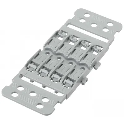 Set 5 bucati suporti pentru 4 cleme prelungire cabluri Wago cu prindere pe sina Wago 221-2504