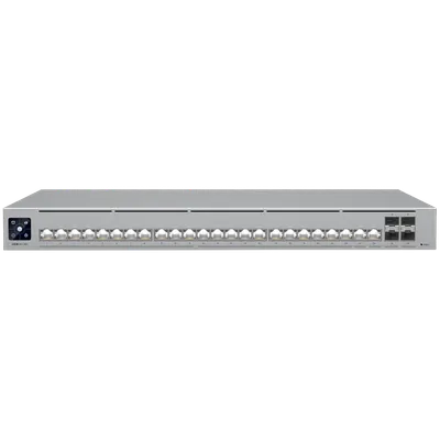 Ubiquiti Layer 3 Etherlighting USW-PRO-HD-24-POE-EU (22) 2.5 GbE, (2) 10 GbE PoE++ ports, (4) 10G SFP+ ports, DC power backup re