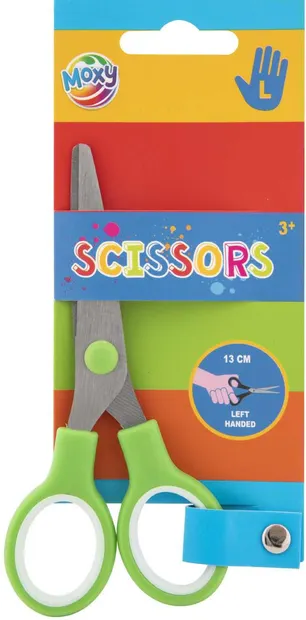 Foarfece pentru copii Moxy - Pentru mâna stângă, 13 cm, sortiment