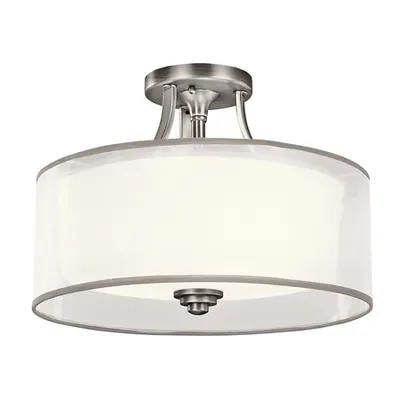 Plafoniera Lacey 3 Light Semi-Flush Mount – Antique Pewter