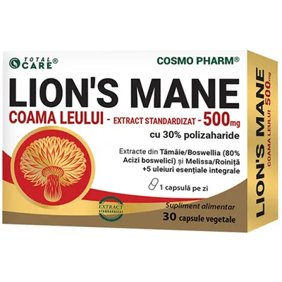 Coama Leului (Lion's Mane) 500mg 30cps