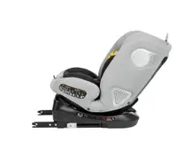 Scaun auto cu isofix KikkaBoo 40-150 cm i-Moove i-SIZE Light Grey,sezut rotativ,ancora Top Tether,SPS-protectie impact lateral,tetiera reglabila in 13 pozitii,tetiera cu spuma de memorie,salteluta reductor inclusa
