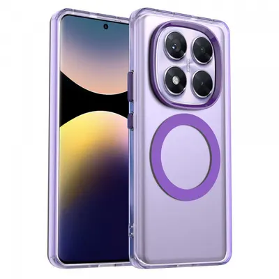 Husa MagSafe pentru Xiaomi Redmi Note 14 Pro 4G, Techsuit, CandyCase, Mov