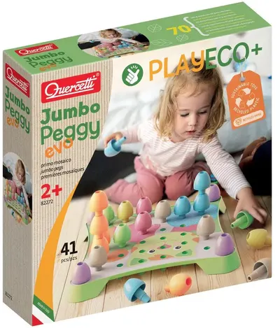 Mozaic Quercetti Play Eco - Jumbo Peggy Evo, 41 de piese