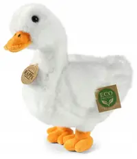 Jucărie de pluș Rappa Eco Prieteni – Rățușcă albă, 24 cm