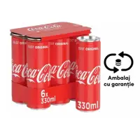 Bautura racoritoare carbogazoasa doza 0.33 Coca Cola, RO/SGR Engros