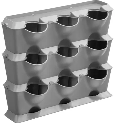 Set de bază de jardiniere verticale Gardena - NatureUp!, 65 х 15 х 54 cm,pentru 9 plante