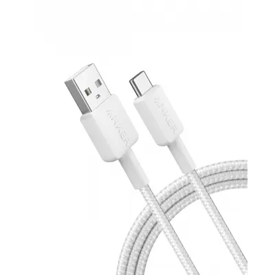 Cablu Date si Incarcare USB-A - USB-C Anker 322, 18W, 1.8m, Alb A81H6G21