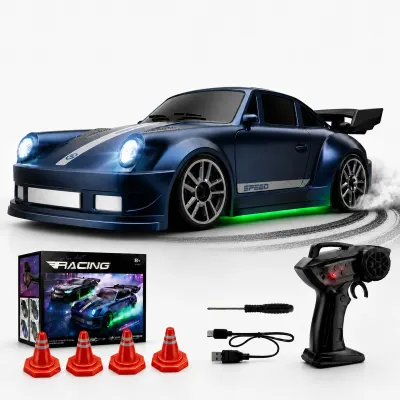 Masina cu telecomanda RC, 1:64, 4x4, Lumini LED, Viteza si drift pe masa - Default Title