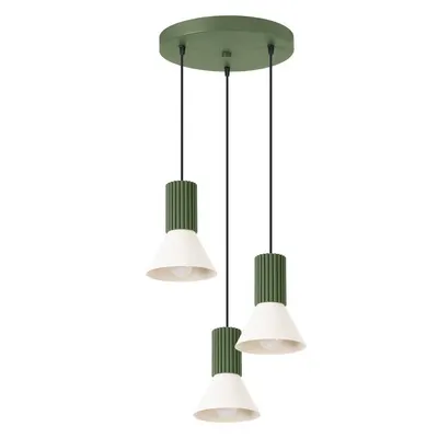 Lustră verde din metal ø 30 cm Niru – Sollux