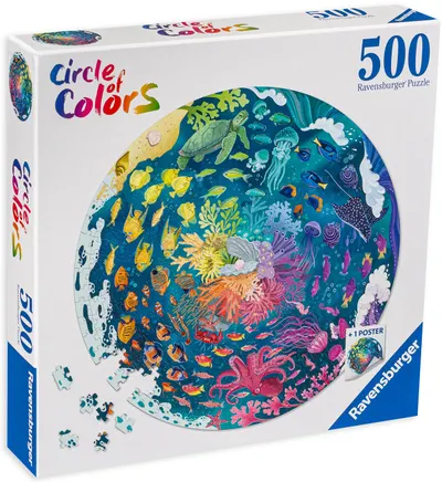 Puzzle rotund Ravensburger din 500 de piese - Oceanul