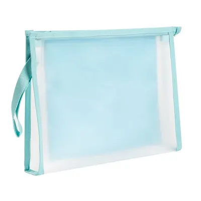 Geantă cu fermoar Deli Jelly & Sunny - Cu trei compartimente, A4, albastru