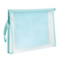 Geantă cu fermoar Deli Jelly & Sunny - Cu trei compartimente, A4, albastru