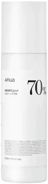 Anua Heartleaf Loțiune facială hrănitoare și calmantă 70%, 200 ml