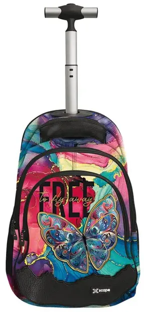 Rucsac cu roți Graffiti Xscape - Butterfly Colour