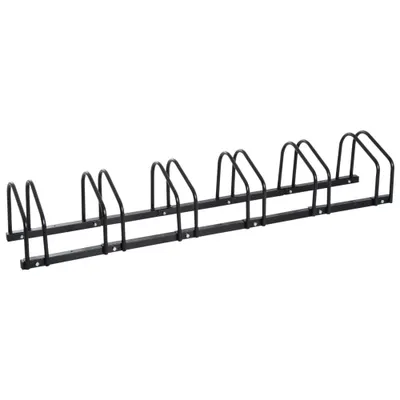 Suport de Parcare pentru 6 Biciclete, Otel, 179x33x27 cm, Negru
