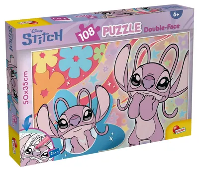Puzzle dublu față Lisciani pentru colorat de 108 piese - Angel